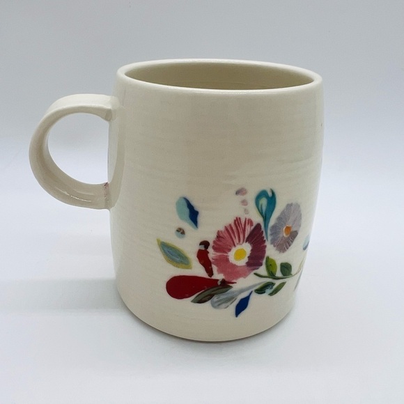STARLA M. HALFMAN FOR ANTHROPOLOGIE LETTER “M” FLORAL COFFEE MUG - Picture 3 of 9